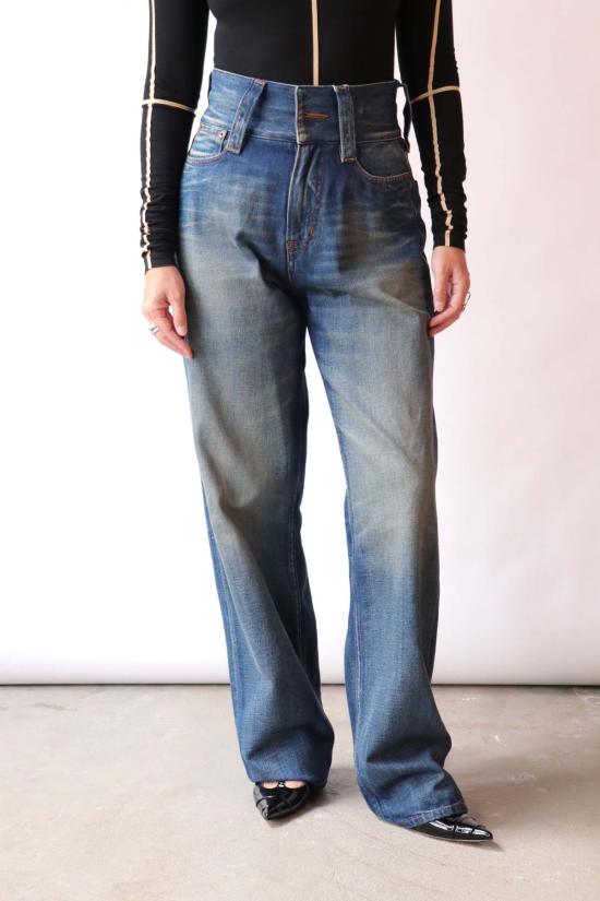  마르지엘라 데님 팬츠 메종  Mm6 와이드 레그 진