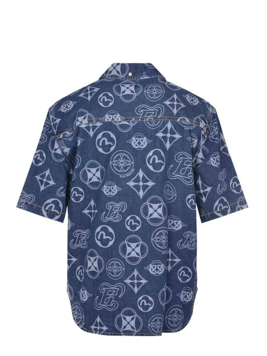 25SS 에비수 반팔 셔츠 2ESHTM5DI1147DENIM DENIM SCURO - EVISU