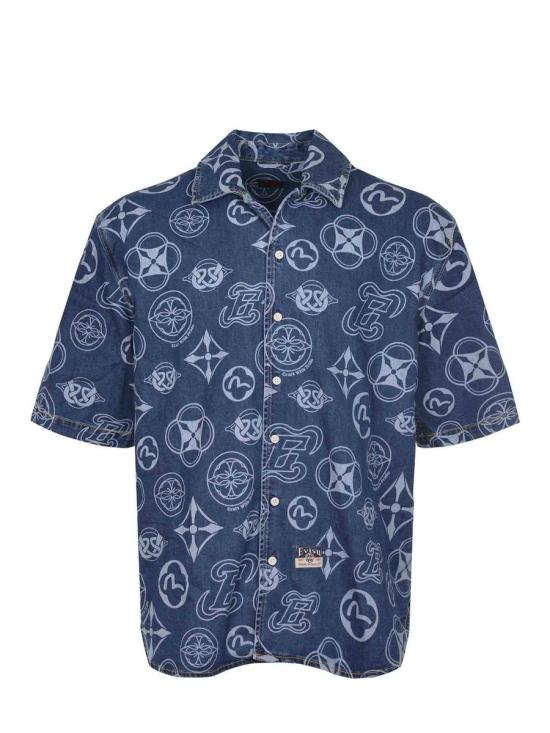 25SS 에비수 반팔 셔츠 2ESHTM5DI1147DENIM DENIM SCURO