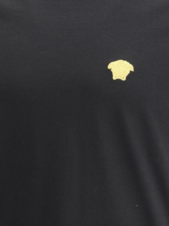 26SS 베르사체 반팔 티셔츠 10084811A08489 1B000 Black - VERSACE