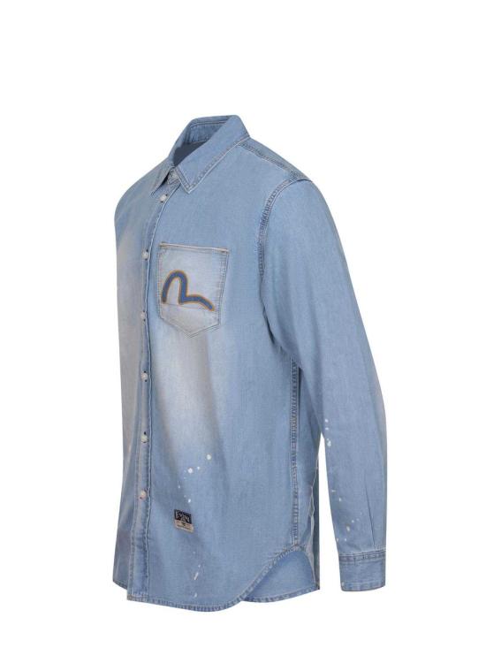 25SS 에비수 긴팔 셔츠 2ESHTM5DL1141DENIM Blue - EVISU
