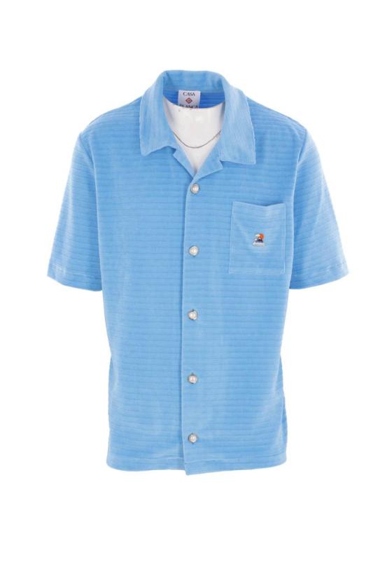 25FW 카사블랑카 반팔 셔츠 MPF25JTP38401 BLUE