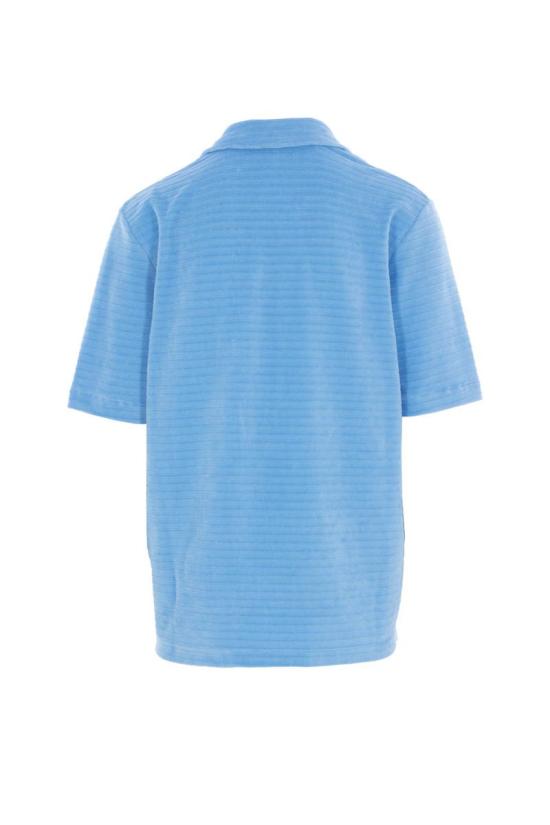 25FW 카사블랑카 반팔 셔츠 MPF25JTP38401 BLUE - CASABLANCA