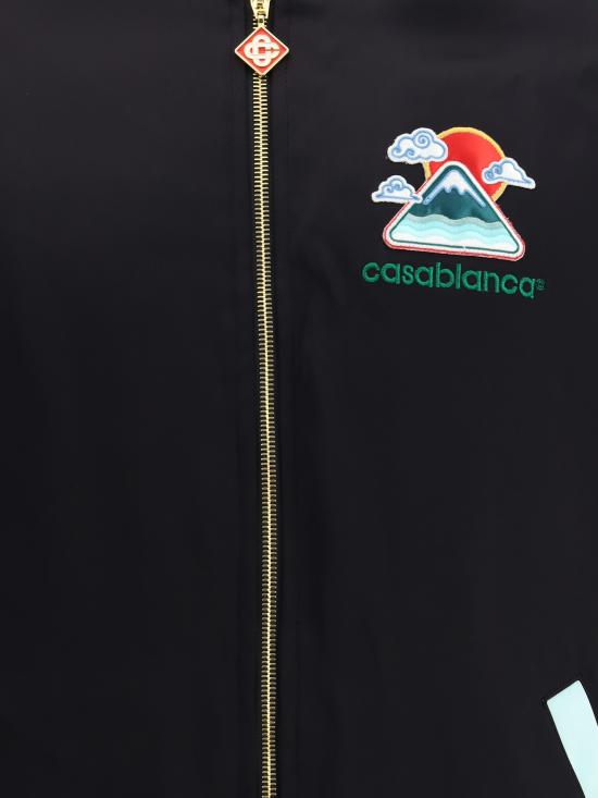 25FW 카사블랑카 봄버 자켓 MPF25JK38301 BLACK - CASABLANCA