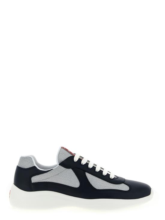 26FW 프라다 아메리카 컵 가죽 레더 로우탑 스니커즈 4E3400FG0006GWF0W4C Blue
