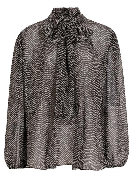 25FW 돌체앤가바나 셔츠 F5R62T IS1ZN HH5QS CHEVRON BIANCO NERO