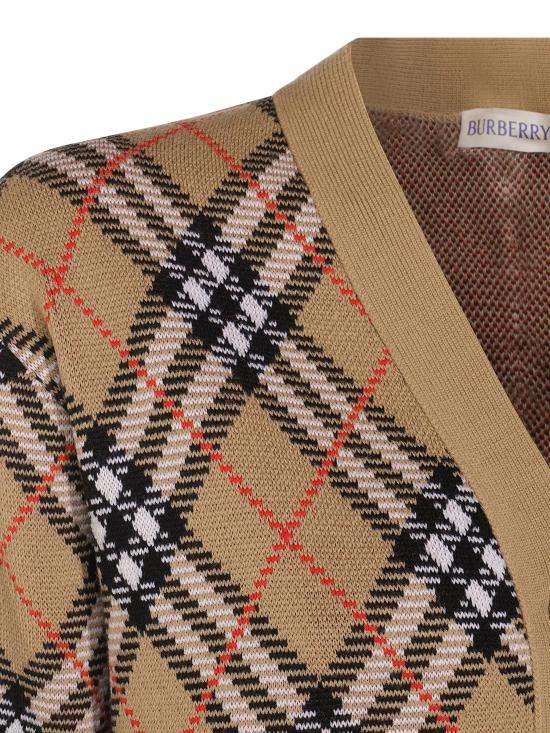 25FW 버버리 체크 울 가디건  8110579 X SAND SAND IP CHECK - BURBERRY