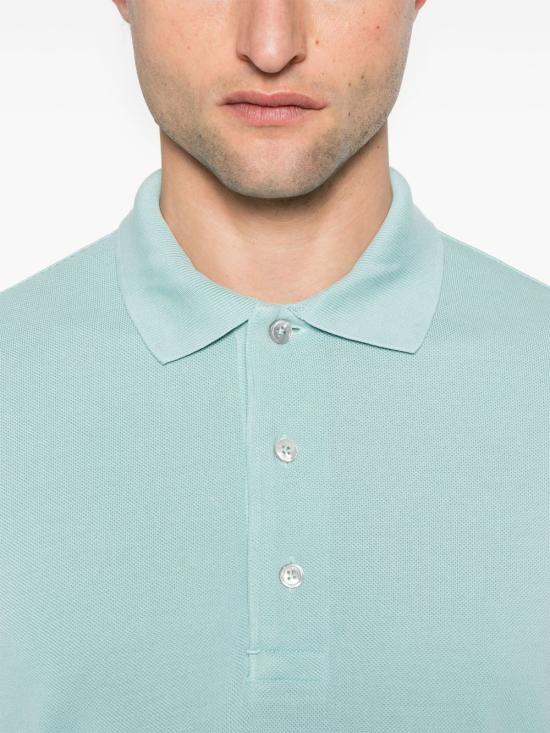 25FW 톰포드 폴로 티셔츠 JPS011JMT009S25 HB035 Clear Blue - TOMFORD