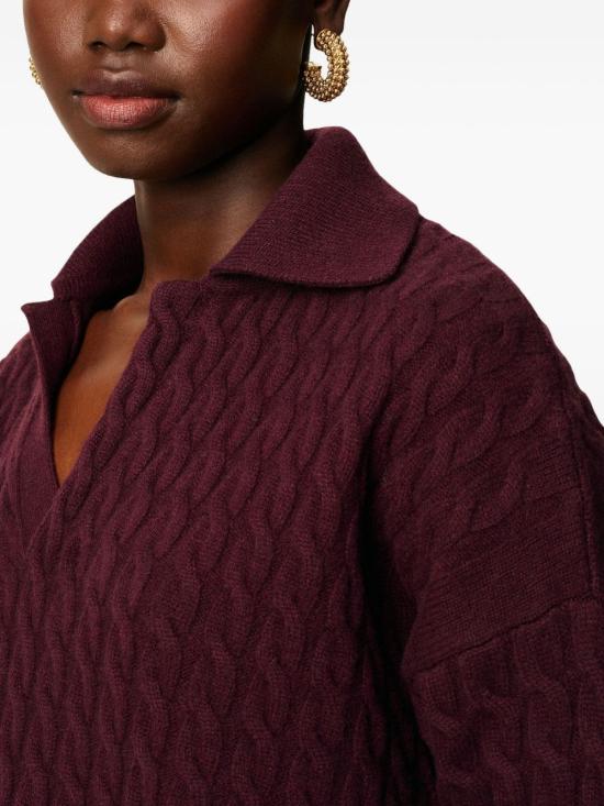 25FW 아미 집업 니트 H25UPL403 KN0104692H25 Cerise - AMI