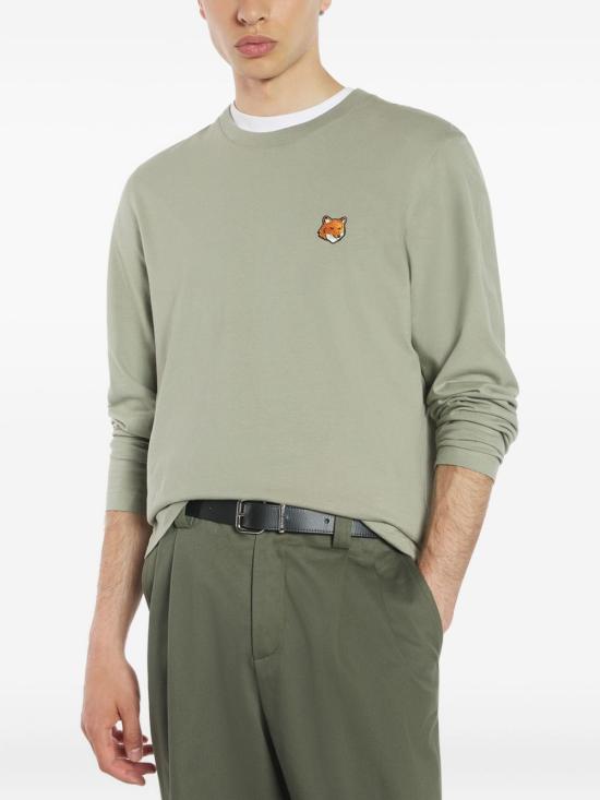 25FW 메종키츠네 폭스 헤드 레귤러 롱슬리브 티셔츠 PM00118K J7026 - MAISON KITSUNE