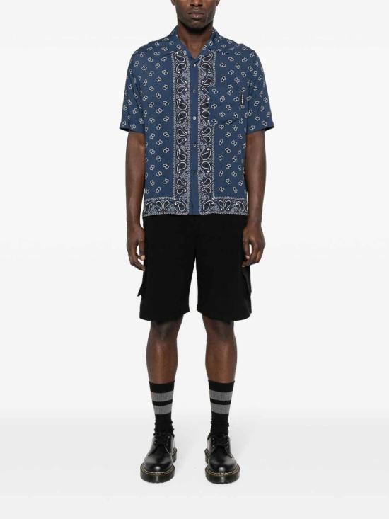 24FW 팜앤젤스 반팔 셔츠 PMGG005S24FAB0064646 Blue - PALM ANGELS