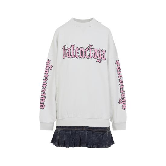 25FW 발렌시아가 숏 원피스 838718 TSVW5 9012 DIRTY WHITE - BALENCIAGA