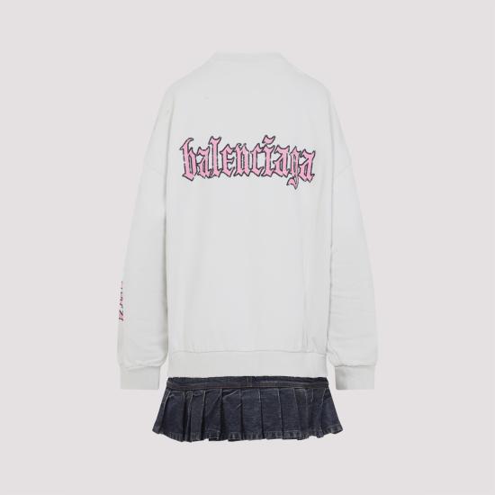 25FW 발렌시아가 숏 원피스 838718 TSVW5 9012 DIRTY WHITE - BALENCIAGA