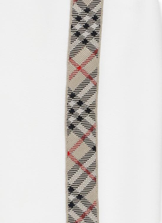 25FW [키즈] 버버리 니트/스웻셔츠 8111903 KG5 ELIN CHECK TAPEA1464 White - BURBERRY