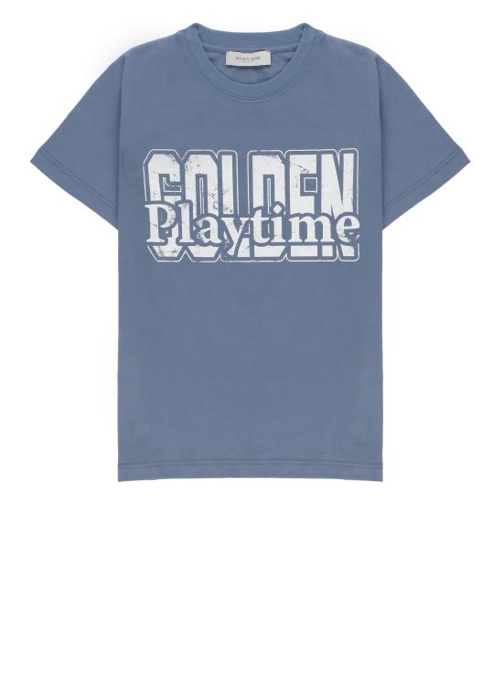 25FW [키즈] 골든구스 티셔츠 GKP01403 P002185 50270 JOURNEY Blue