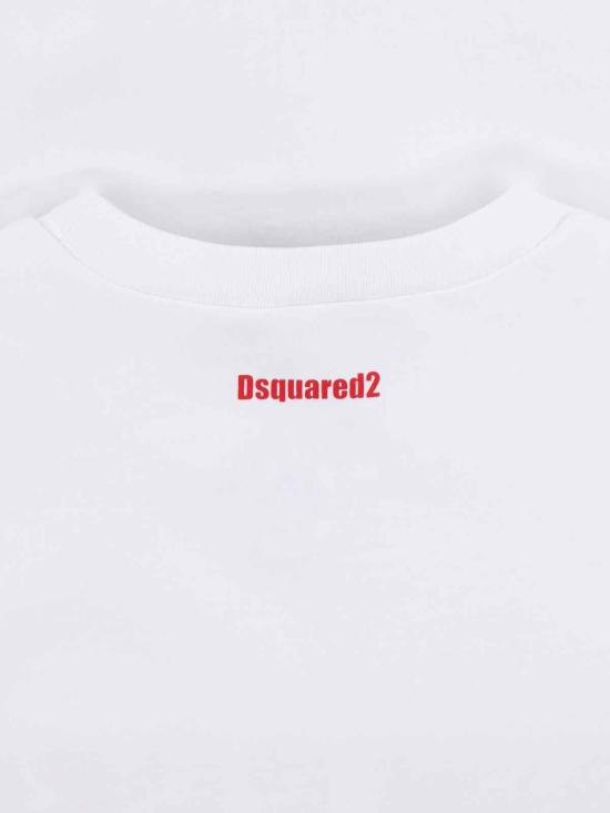 25FW 디스퀘어드2 반팔 티셔츠 S74GD1478 D20033 961 White - DSQUARED2