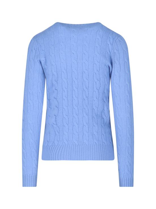 25FW 폴로 랄프로렌 폴로 자수 케이블 니트 스웨터 211 971865 004 Blue - POLO RALPH LAUREN