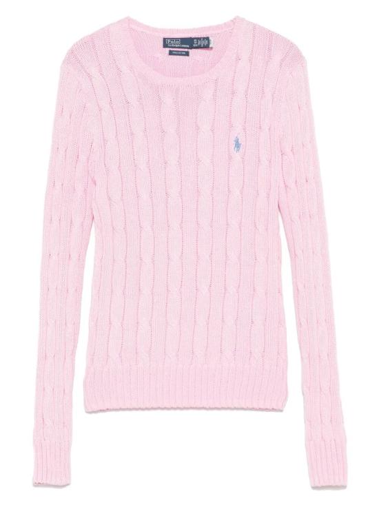 25FW 폴로 랄프로렌 폴로 자수 케이블 니트 스웨터 211971869010 CARMELPINK DOM