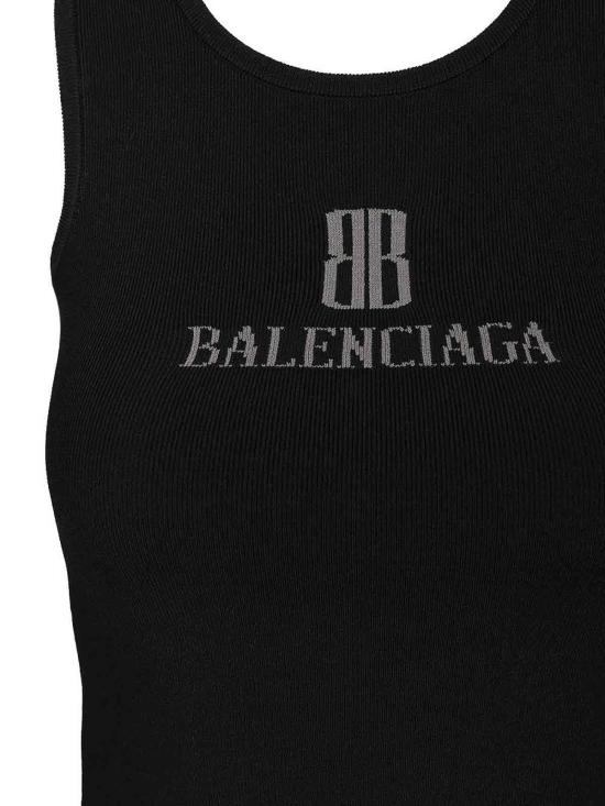25FW 발렌시아가 민소매 티셔츠 835500T52311369 Black - BALENCIAGA