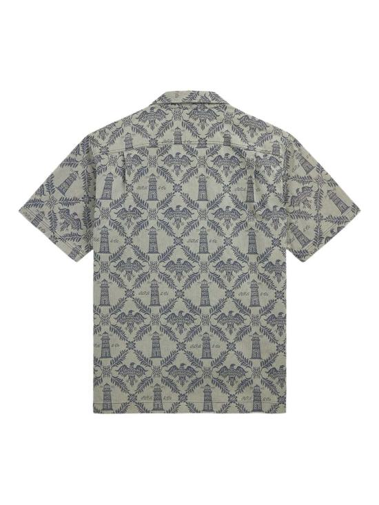  더블알엘 반팔 셔츠 RRL 자카드 캠프  인디고 - RRL