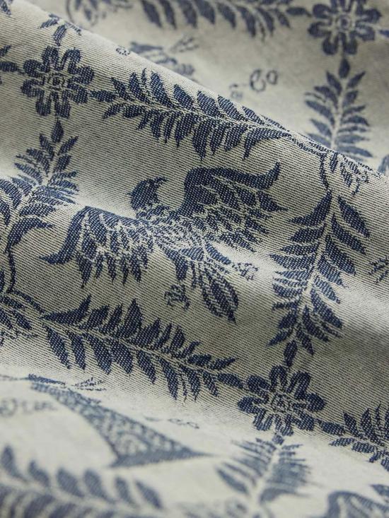  더블알엘 반팔 셔츠 RRL 자카드 캠프  인디고 - RRL