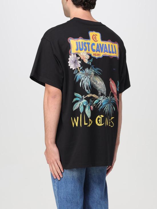 25SS 저스트까발리 반팔 티셔츠 78OAHT04CJ518 899 Black - JUST CAVALLI