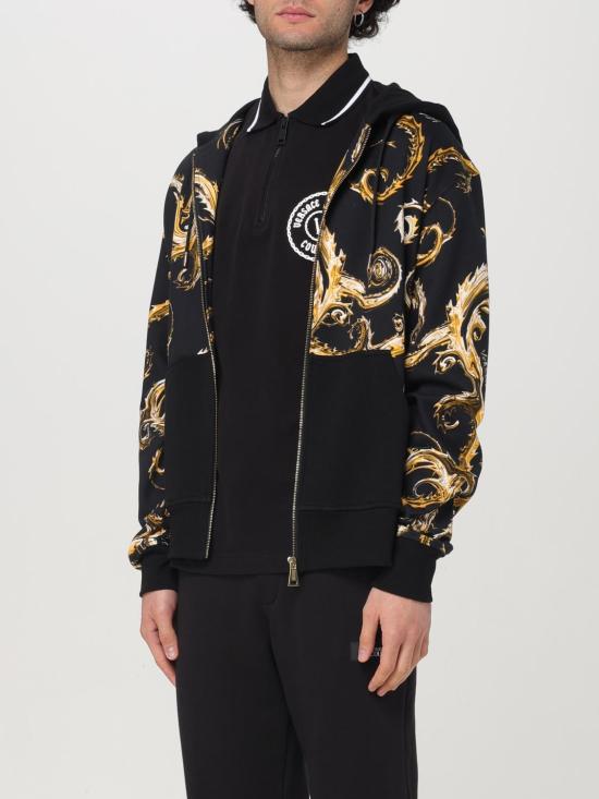 24FW 베르사체 긴팔 티셔츠 77GAI3Z1FS161 G89 Black - VERSACE