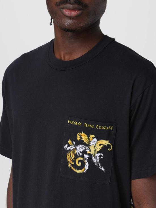 25SS 베르사체 반팔 티셔츠 78GAH6RBJS462 G89 Black - VERSACE