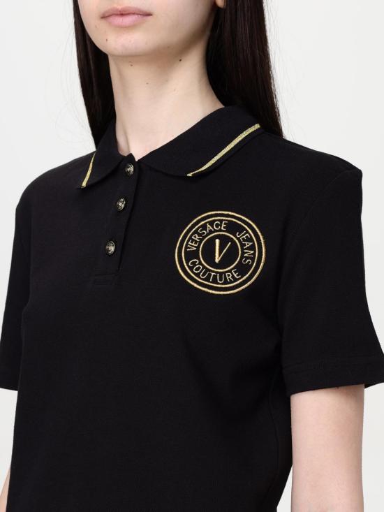 25SS 베르사체 폴로 티셔츠 78HAGT00CJ01T G89 Black - VERSACE