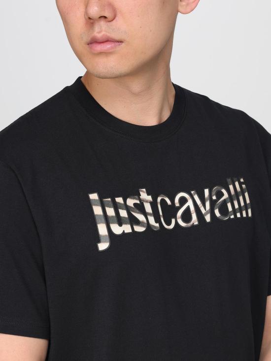 25SS 저스트까발리 반팔 티셔츠 78OAHE21CJ110 899 Black - JUST CAVALLI