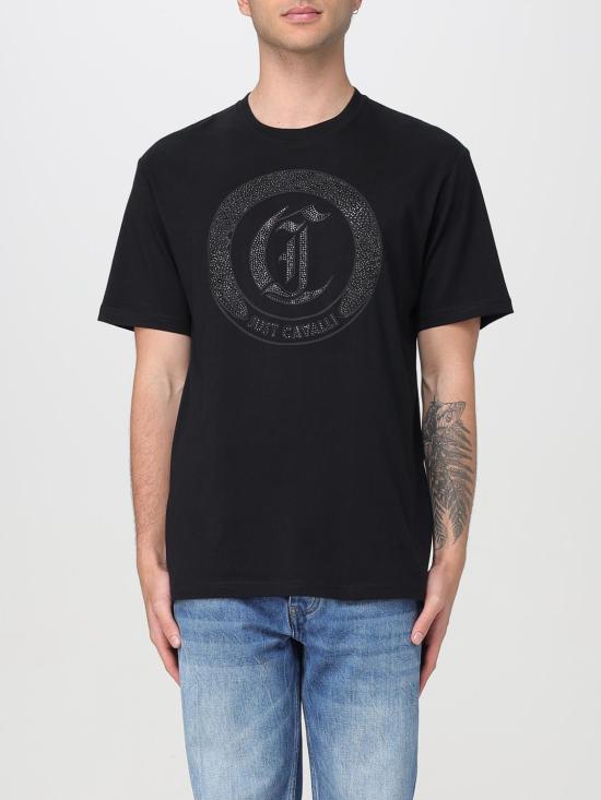25SS 저스트까발리 반팔 티셔츠 78OAHE22CJ110 899 Black