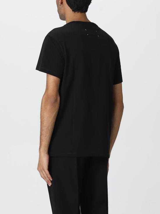 25FW 마르지엘라 디스토티드 로고 티셔츠 S30GC0701S22816 900 Black - MAISON MARGIELA