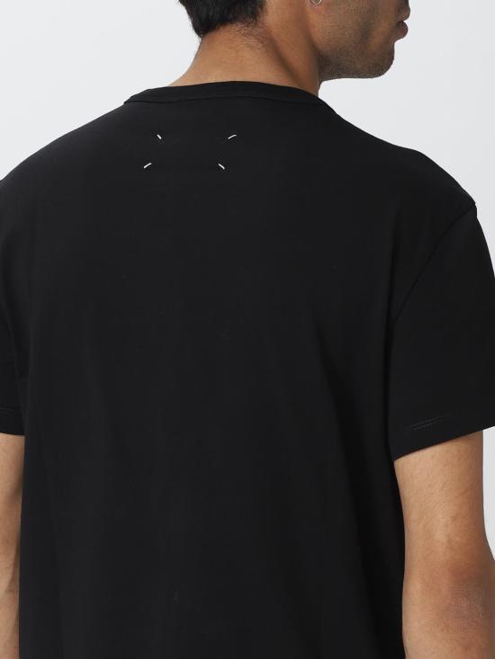 25FW 마르지엘라 디스토티드 로고 티셔츠 S30GC0701S22816 900 Black - MAISON MARGIELA