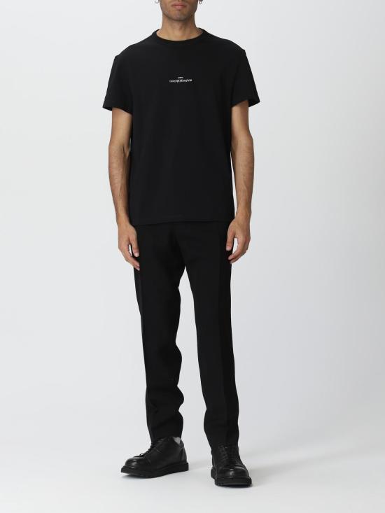 25FW 마르지엘라 디스토티드 로고 티셔츠 S30GC0701S22816 900 Black - MAISON MARGIELA