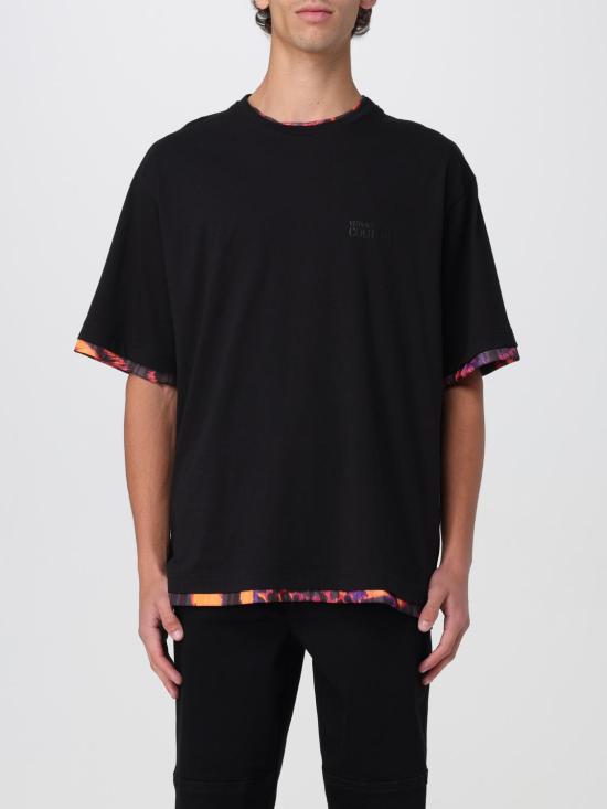 25SS 베르사체 반팔 티셔츠 78GAH6X1J0001 899 Black