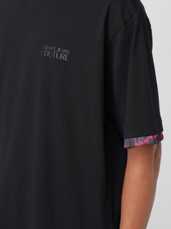 25SS 베르사체 반팔 티셔츠 78GAH6X1J0001 899 Black - VERSACE