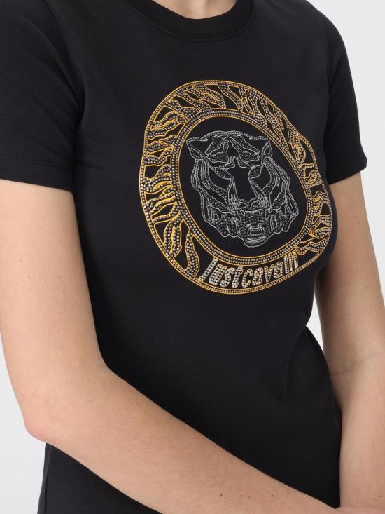  저스트까발리 반팔 티셔츠 76PAHE08CJ112 899 Black - JUST CAVALLI