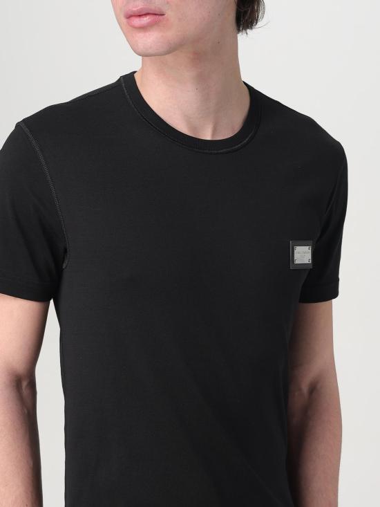 25FW 돌체앤가바나 반팔 티셔츠 G8PT1TG7F2I N0000 Black - DOLCE & GABBANA