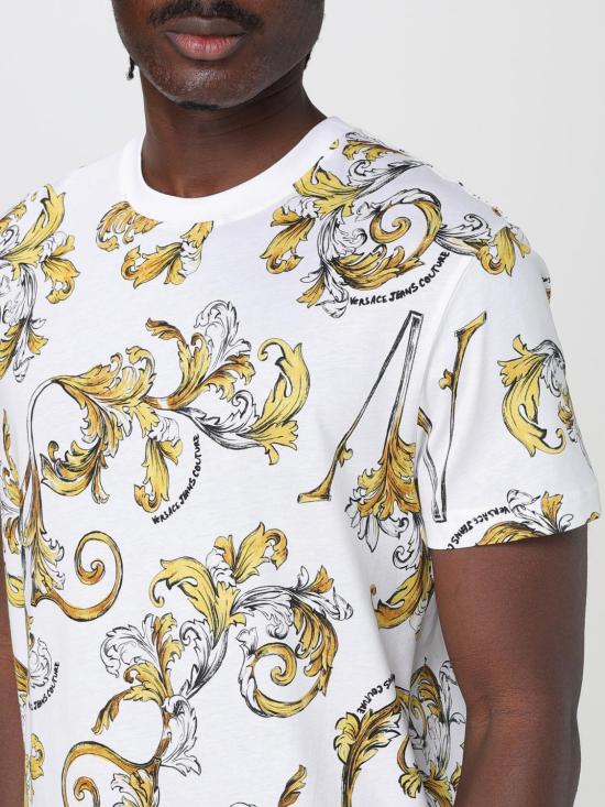 25SS 베르사체 반팔 티셔츠 78GAH6S0JS458 G03 White 1 - VERSACE