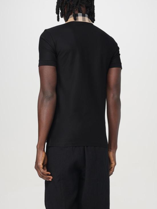 25FW 버버리 코튼 폴로 셔츠 8071620 Black - BURBERRY