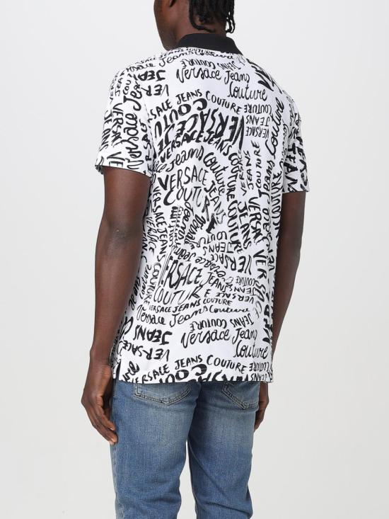 25SS 베르사체 폴로 티셔츠 78GAG6R0JS459 L02 White - VERSACE