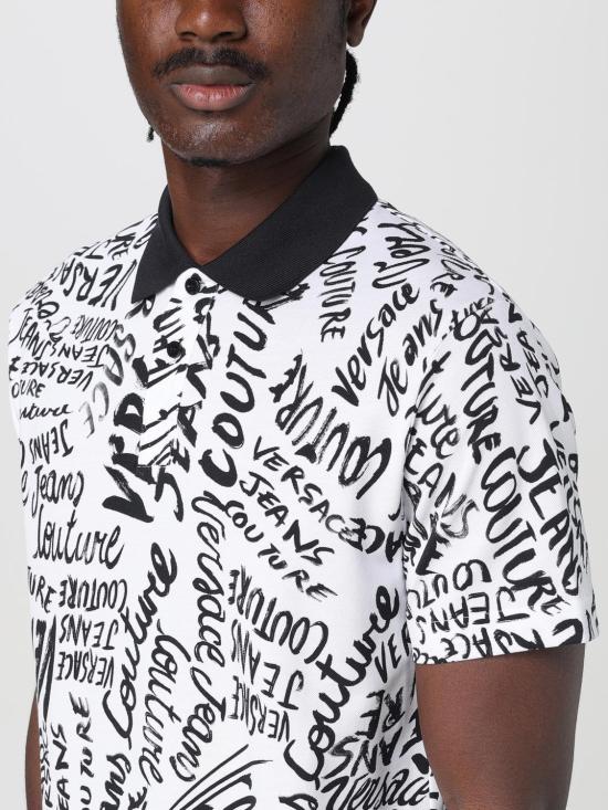 25SS 베르사체 폴로 티셔츠 78GAG6R0JS459 L02 White - VERSACE