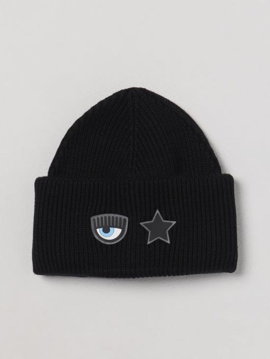  키아라 페라그니 이어플랩 캡 75SBZK36ZG135 899 Black