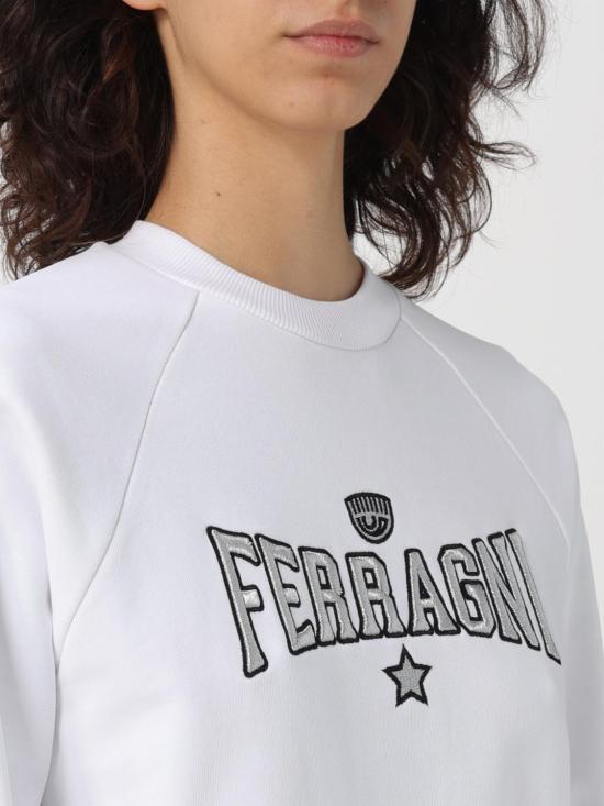  키아라 페라그니 스웨터 76CBIC01CFK02 003 White - CHIARA FERRAGNI