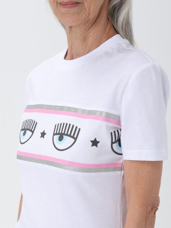  키아라 페라그니 반팔 티셔츠 76CBHL03CJL01 003 White - CHIARA FERRAGNI