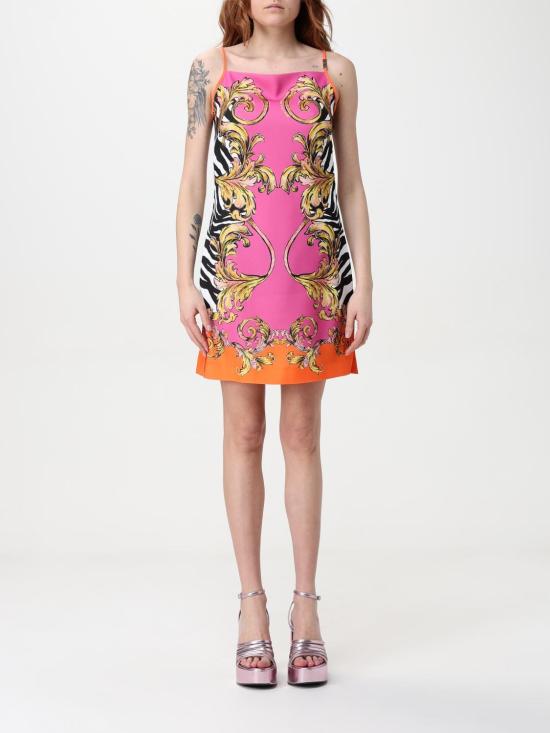 25FW 베르사체 숏 원피스 78HAO9P7NS651 494 Pink