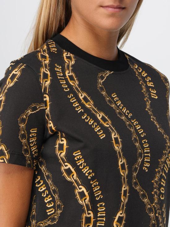  베르사체 반팔 티셔츠 77HAH613JS365 G89 Black - VERSACE