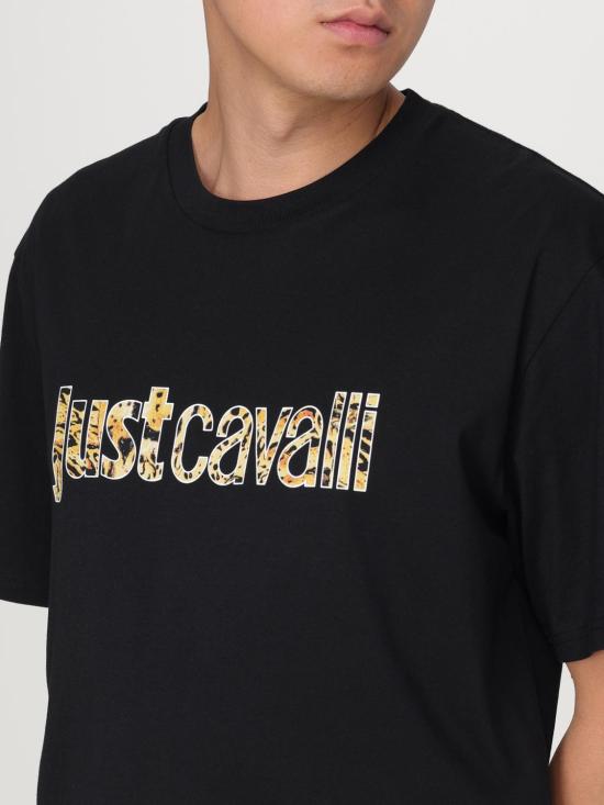  저스트까발리 반팔 티셔츠 77OAHE25CJ110 899 Black - JUST CAVALLI