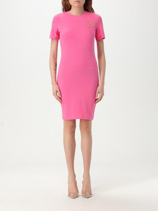 25SS 베르사체 미디 원피스 78HAOT00CJ03T 494 Pink