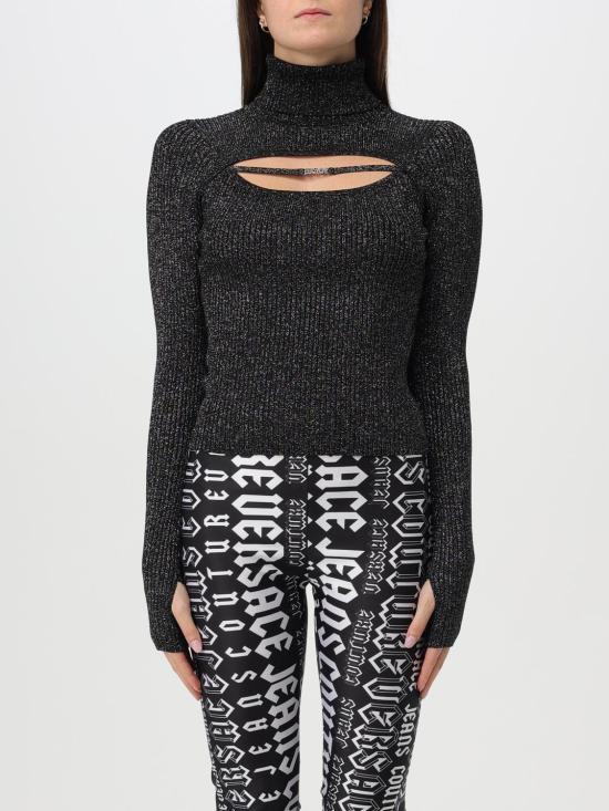 24FW 베르사체 터틀넥 77HAFM22CM60H 899 Black